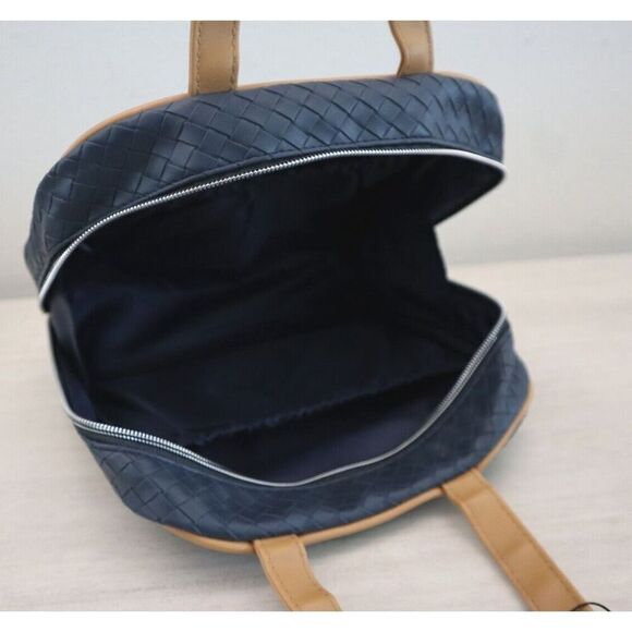 Joan & David JDC2286 Navy Blue The Medium Woven 3-Piece Toiletry Makeup Case - Picture 4 of 13